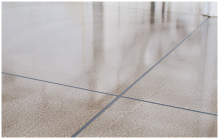 polished cement flooring