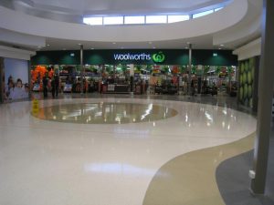 polished concrete floor in heavy traffic area