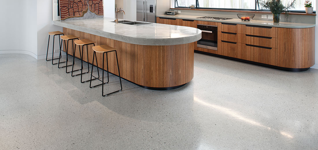 polished concrete floor in Dover Heights