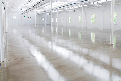 poured concrete office floors