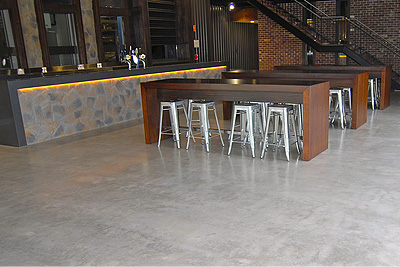 seamless non-slip brewery bar concrete floors